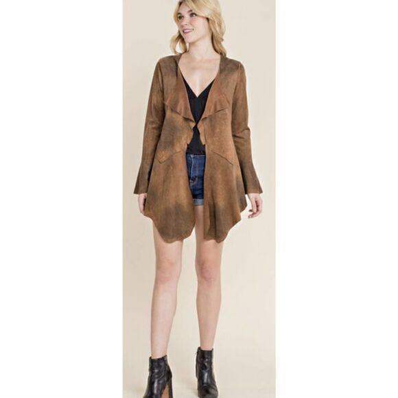 Vocal Camel Suede Sweater Size XL NWT - Picture 1 of 3
